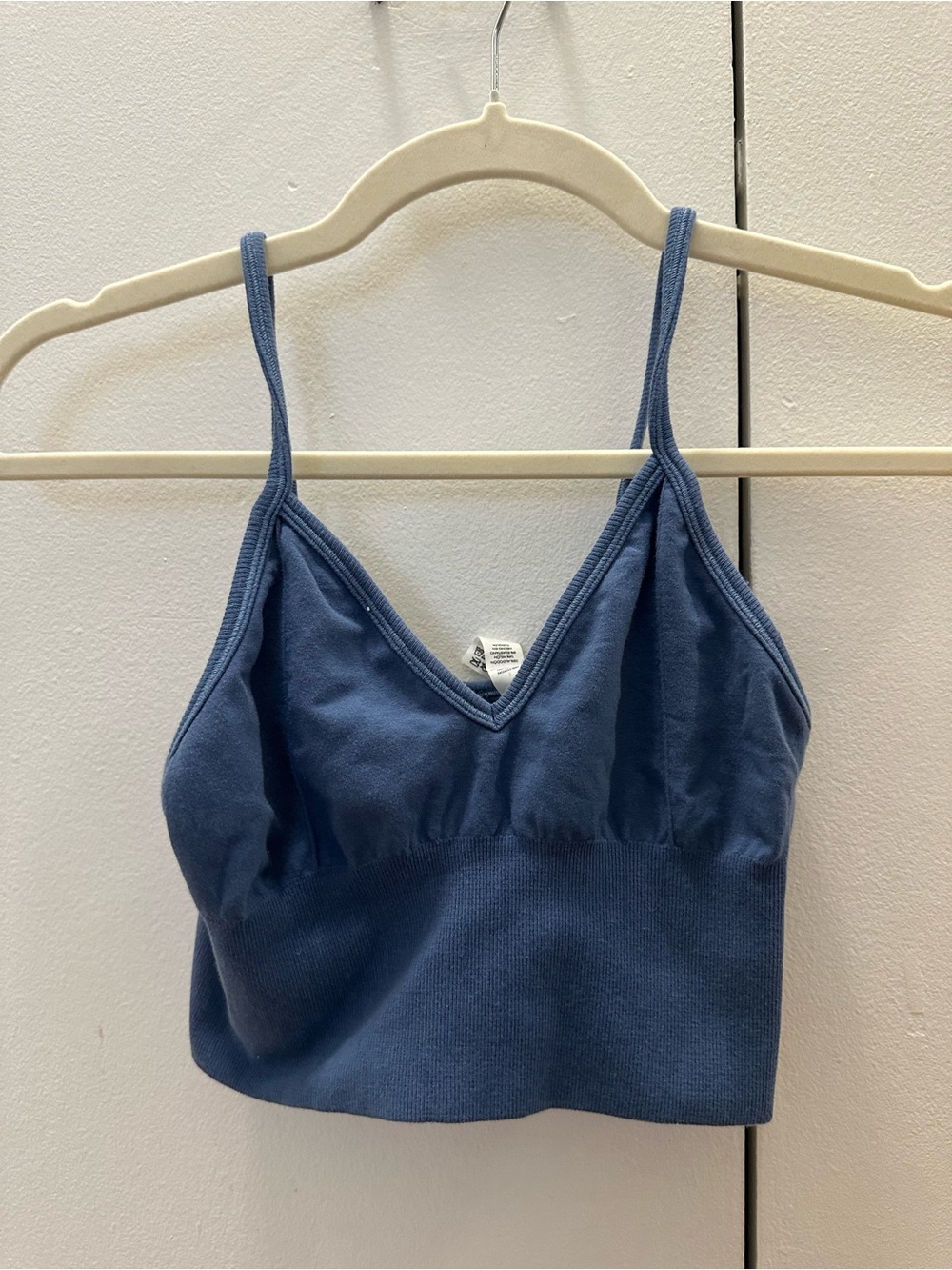 Alo Blue Ribbed Bralette/Sports Bra Top